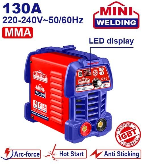 ماكنه لحام الكتروني جديد  130 A  سلك اللحام من  ( MM1.6-3.2)     EWDEM1341
