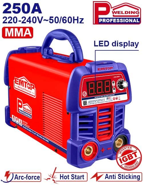 ماكنه لحام الكتروني جديد  250 A  سلك اللحام من ( MM1.6-5.0)EWDEM2561    SUPER  