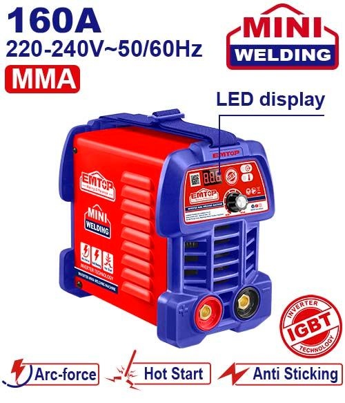 ماكنه لحام الكتروني جديد  160 A  سلك اللحام من  ( MM1.6-3.2)    EWDEM1641