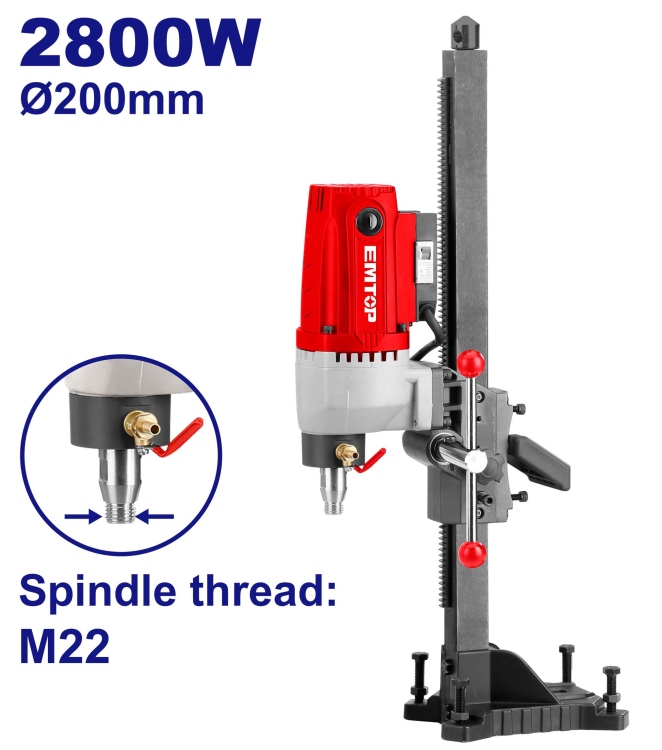 درل كور مع ستاند  2800W  سرعه 800rpm  قطر الريشه EDDM280020        200m    