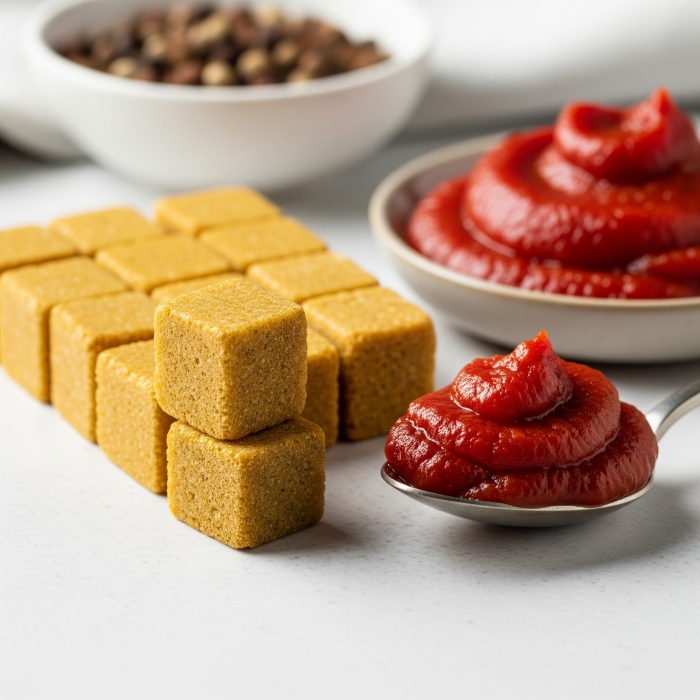 مرقة و معجون طماطم