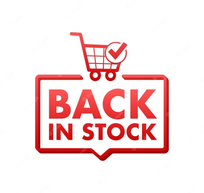 Back in stock