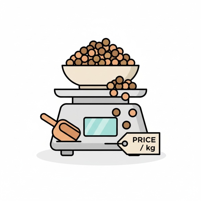 طعام قطط جاف بالوزن