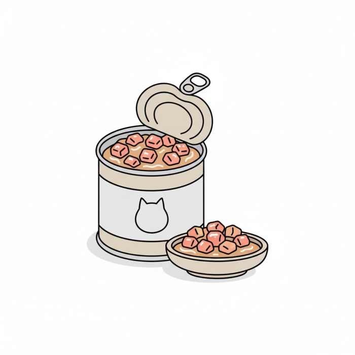 طعام قطط رطب